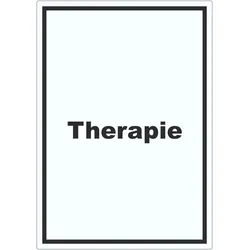 Therapie Aufkleber mit Text Raum Behandlung hochkant A6 (105x148mm)
