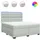 vidaXL Boxspringbett mit Matratze Hellgrau 180x200 cm Samt