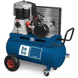 HOKU Kolbenkompressor 119-90 400V 10bar 90l 2-Zylinder-Hochleistungsaggregat