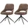Mendler Esszimmerstuhl HWC-N73 Stoff braun 2er Set