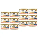 GOURMET Gold Nassfutter mit Lachs Mousse für adulte Katzen 12x85g