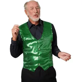 Tectake Pailletten-Weste Herren grün XXL