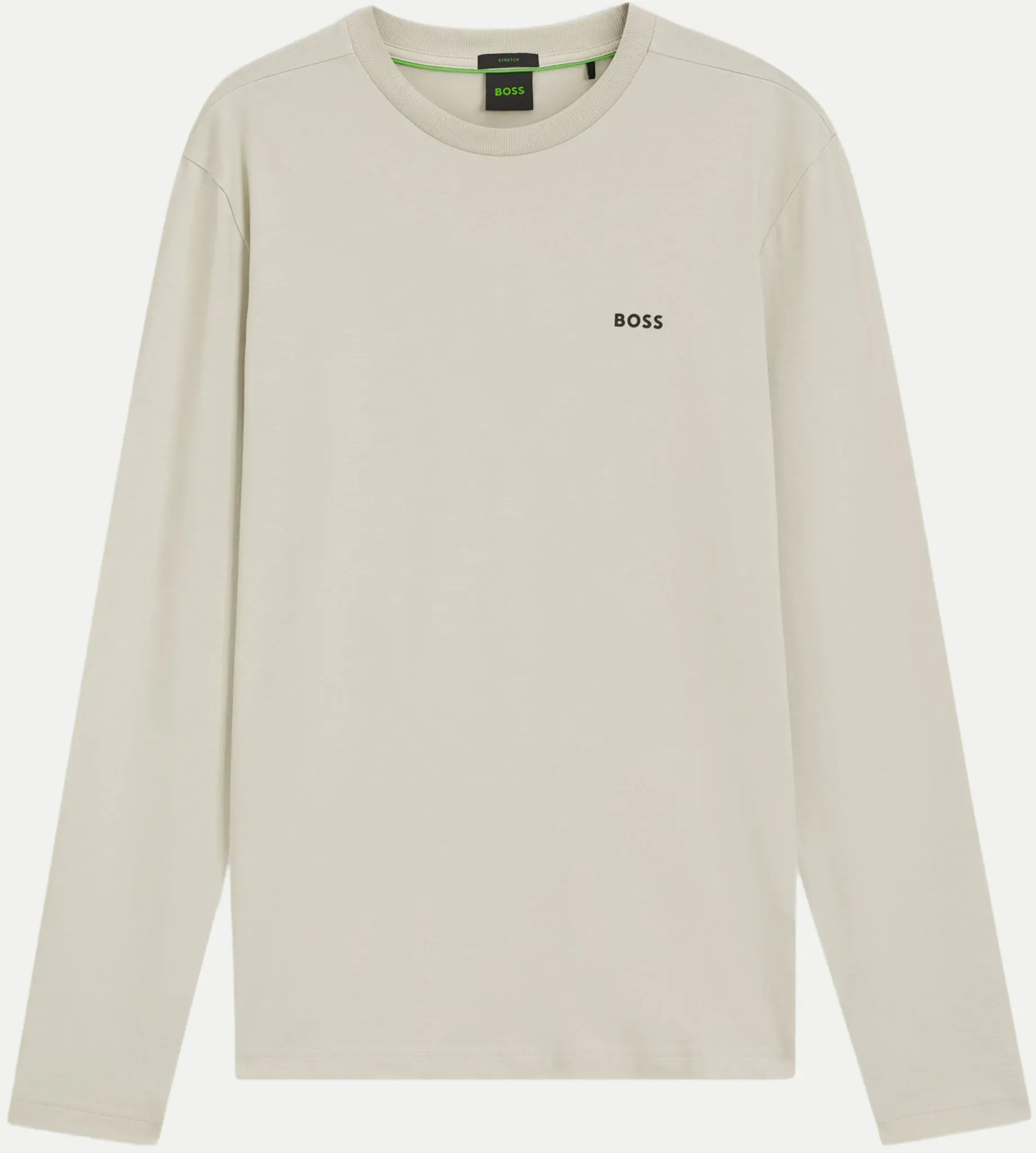 Langarmshirt mit Kontrast-Logo Beige XXXL