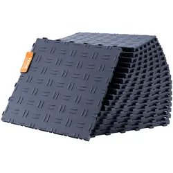 VEVOR Garagen-Bodenbeschläge, 305 x 305 x 13,4 mm, 50er-Set Industrieboden, rutschfeste doppelseitige Struktur-Garagenboden, für Garagen, Keller, Reparaturwerkstätten, Graphitgrau