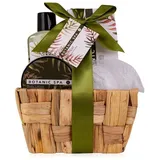 Accentra Pflege-Geschenkset "Olive Spa" Geschenkset im Seegras-Körbchen Duft: Olive, bereits verpackt für direktes Verschenken grün