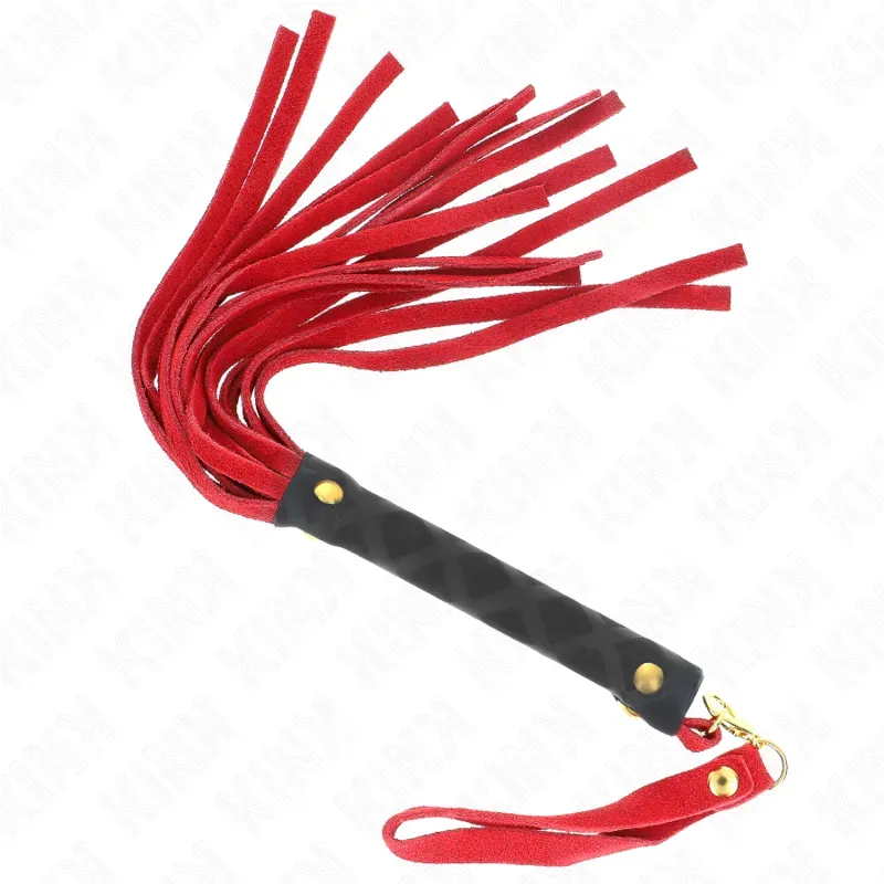 KINK  Rote Wildleder-Mini-Peitsche 30 cm