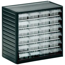 TRESTON Kleinteilemagazin Polypropylen 310x180x290 mm Grau 24 Schubladen