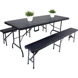 Garden Pleasure Ventana Set 3-tlg. schwarz klappbar