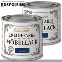 Rust-Oleum 2 x 125 ml Kreidefarbe Möbellack Tinte Blau Shabby Chalky Rustoleum
