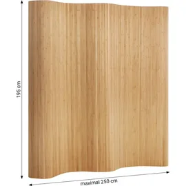 Homestyle4u Paravent Raumteiler in Braun 250x200 cm 302