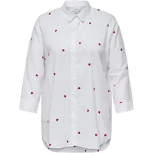 ONLY CARMAKOMA Langarmbluse CARNEW LINA GRACE LS EMB SHIRT WVN NOOS Weiß 54