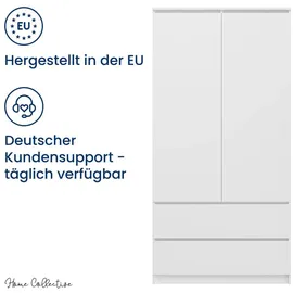 home collective Kleiderschrank 90 x 50 x 180 cm Weiß