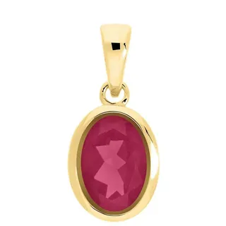My Gold Kettenanhänger Damen Rubin Anhänger ECHTER Edelstein Gold 585 (14 Karat) - Bianca (Set, 1-tlg., inkl. Schmuckbox), Geschenke goldfarben None