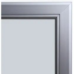 SHOWDOWN Displays Showdown Speisekarten Schaukasten LED Outdoor - 4x DIN A4 - Aluminium / Stahl - Silber