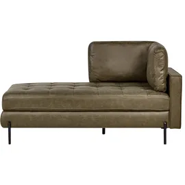 Beliani Rechtsseitige Chaiselounge REBAIS Kunstleder Grün