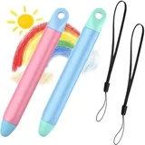 KIRZAX 2 Stück Kinder-Stylus-Stift, mit Anti-Verlust-Seil, universell für Fire Tablet Kids, Kindle Kids, iPad, iPhone & alle Touchscreens