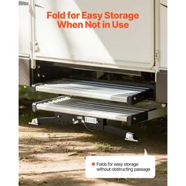 Vevor RV-Stufenstabilisator, höhenverstellbares Stufenstütz-Set, Treppenstabilisatoren aus pulverbeschichtetem Stahl für Wohnwagen Reiseanhänger Wohnmobile, verstellbar 76,2-381 mm