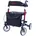 FabaCare Premium Alu-Rollator Set Leichtgewicht-Reiserollator mit Vollausstattung 3-fach faltbar für Kofferraum Reise und Flug Höhe verstellbar Rot