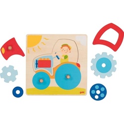 Goki 57702 - Steckpuzzle Traktor