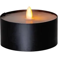 Star Trading LED-Wachsteelicht Torch Candle 7 cm weiß/schwarz