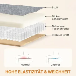 Homcom Relaxsessel Polyester 88 x 102 x 91 cm Hellgrau drehbar