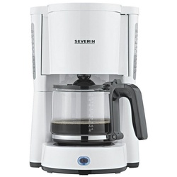 Severin Filterkaffeemaschine KA 4816, 1.25l Kaffeekanne, Kaffeemaschine mit Glaskanne, bis 10 Tassen, 1000 Watt weiß