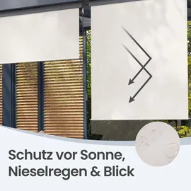 Songmics Windschutz 1,4 x 250 cm Beige Polyester