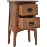 vidaXL Nachtschrank Tannenholz 40 x 29 x 68 cm Braun