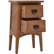 vidaXL Nachtschrank Tannenholz 40 x 29 x 68 cm Braun