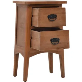 vidaXL Nachtschrank Tannenholz 40 x 29 x 68 cm Braun