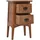 vidaXL Nachtschrank Tannenholz 40 x 29 x 68 cm Braun