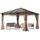 TOOLPORT Gartenpavillon 4x4 m wasserdicht ALU Deluxe Pavillon mit 4 Seitenteilen Hardtop Dach