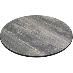 Bistro HPL Tischplatte | Rustikal Kiefer | Ø 70 cm | Gastro HPL Tischplatte