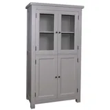 Casa Padrino Küchenbuffet Landhausstil Küchenschrank mit 4 Türen Grau 100 x 50 x H. 180 cm - Küchenmöbel