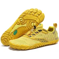 SAGUARO Barfußschuhe Herren Damen Zehenschuhe Ultraleicht Bequem Traillaufschuhe rutschfest Atmungsaktiv Barfussschuhe mit Breiter Zehenbox für Training Fitness, Butter Gelb, 41 EU - 41 EU