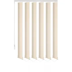 KS Handel 24 Lamellenvorhang Schiebevorhang fertiges Komplettsystem (sand / creme, 120x250 cm)
