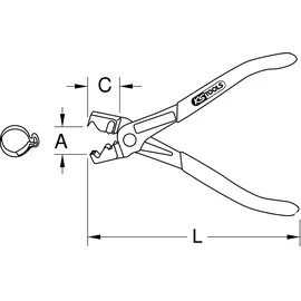 KS Tools Schlauchschellenzange 115.1045