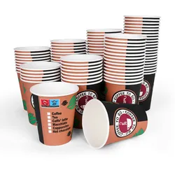 Inoverse 2.000 stk Pappbecher, Kaffeebecher To Go 200ml / 8oz, Einwegbecher