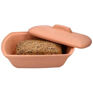 MamboCat Brotkasten Terra Brottopf Brotkasten mit Deckel Brötchen Aufbewahrungsbox Ton, Ton braun