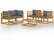vidaXL Garten-Lounge-Set 5-tlg. grau