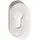 Hewi Schutzrosettenpaar oval Edelstahl Schwarz/Weiß 316XAES