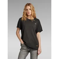 G-Star Lash Fem Loose Rib Kurzarm-T-Shirt Dark Black S