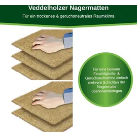 Veddelholzer 5 Hanfmatten für Nager Kaninchen Käfige & Gehege von Meerschweinchen Hamstern. Nagerteppich aus Hanf. Zubehör fü...