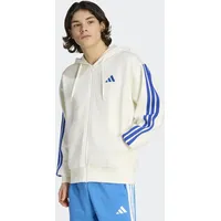 adidas Essentials 3-Streifen Sweatjacke Herren Weiß/Blau XL