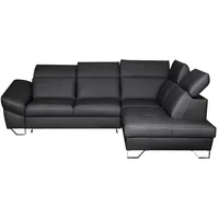 U N O Sports uno Ecksofa Drum ¦ schwarz ¦ Maße (cm): B: 286 H: 81 T: 230