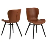 freiraum Esszimmerstuhl Batilda -A1 (2er-Set), (2er-Set) in cognac - 47x82,5x53 (BxHxT)