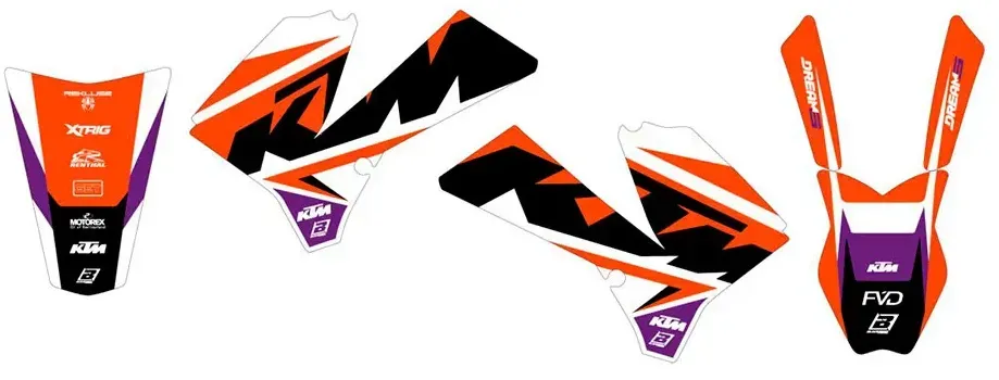 Blackbird Racing Dream 5 Ktm Sx 85 17/14 06-12/sx 85 19/16 06-12 Aufkleber - Black / Blue / Orange / White - One Size