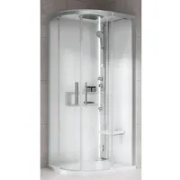 Novellini Glax 2 2.0 R Komplettdusche 90x90cm DT 11,5cm, Farbe Black