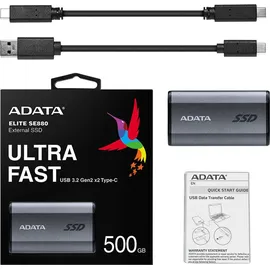 A-Data SE880 512 GB USB-C 3.2 grau