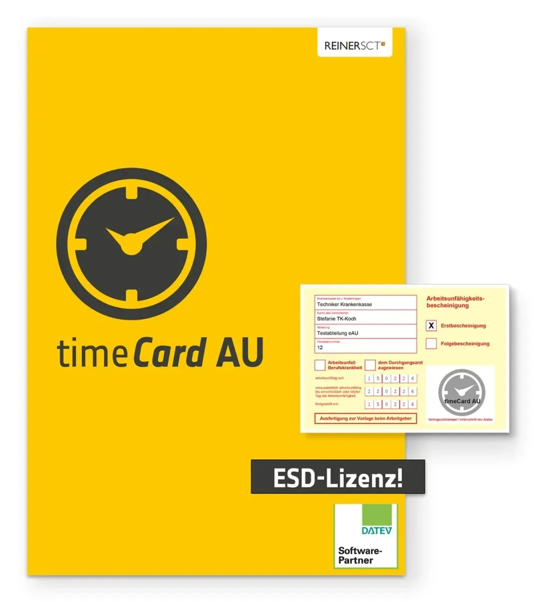 Reiner SCT Jahreslizenz timeCard AU, 250 MA, ESD, 1 Jahr